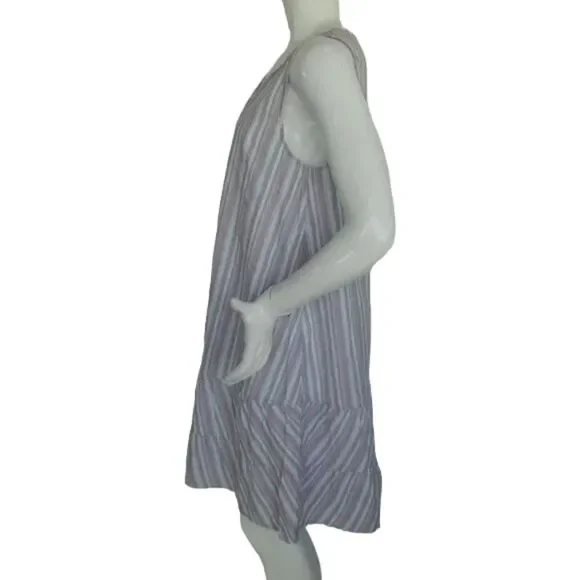 FRESH PRODUCE Dress, L, Melody, Tiered Skirt, V-neck, Crisp cotton, Stripes - Picture 6 of 14